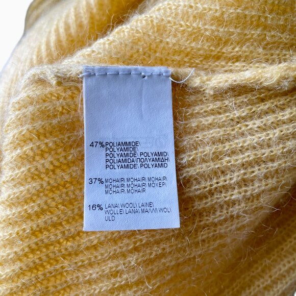 Brunello Cucinelli Yellow Knit Mohair Wool Turtleneck Sweater S Italy - Picture 5 of 8
